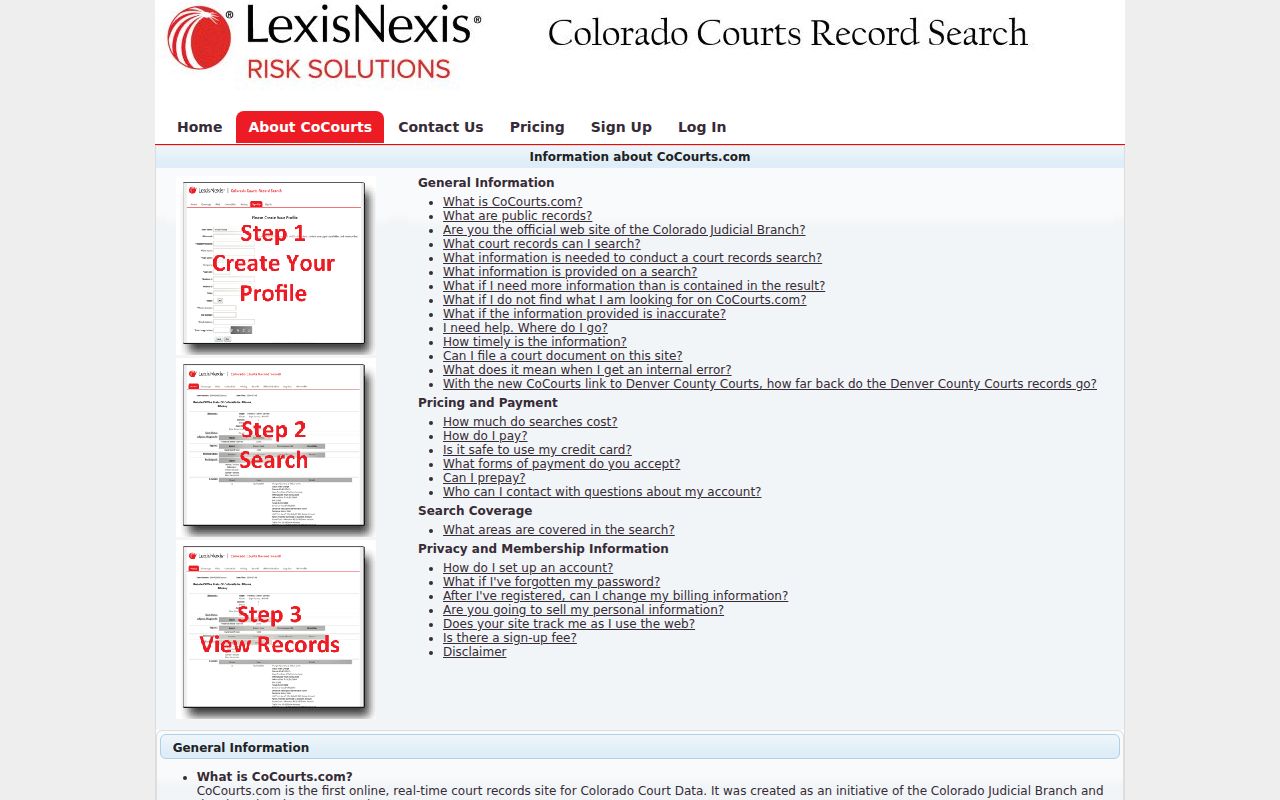 Elbert County court records CoCourts register of actions information
